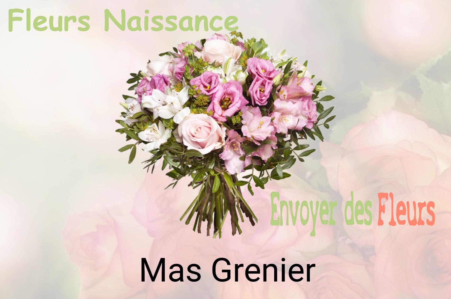 Bouquet de fleurs de naissance livré à Mas-Grenier
